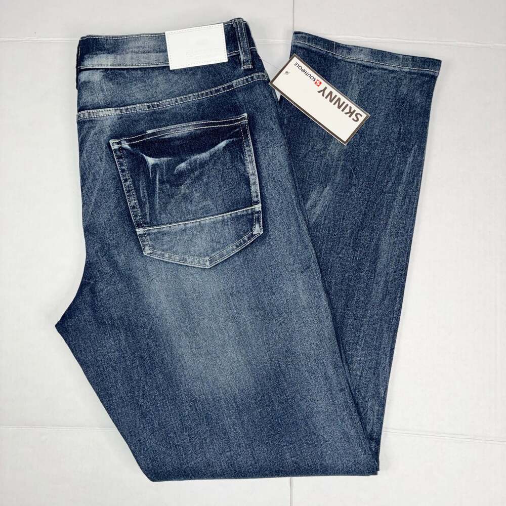NEW Southpole Men's Skinny Fit Distressed Denim Jeans, Size 34x32